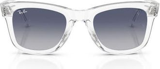 Ray-Ban Scuderia Ferrari 50mm Square Sunglasses in Transparent/light Grey at Nordstrom