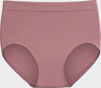 Miiyu Womens Textured high-waist classic Hipster Panties Nylon