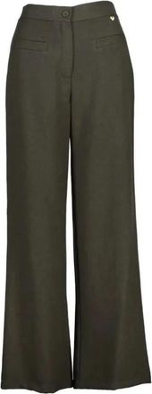Am&eacute;lie & Am&eacute;lie New Berlin Broek - Dames - Wijde Broeken - Groen - M - Broeken