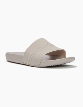 FitFlop Mens Fitflop iQushion Pool Polyurethane Mens Pale Grey Slides - Size: 12