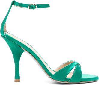 Roberto Festa Milano 100 mm leren sandalen met hak - Groen