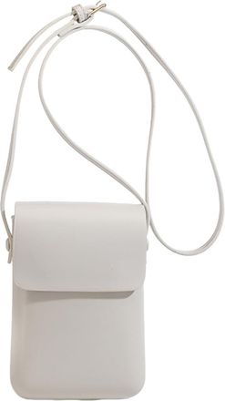 Generic Women Cell Phone Purse PU Leather Satchel Wallet Purse Adjustable Strap Solid Color Female Outdoor Dating Bag (Beige)