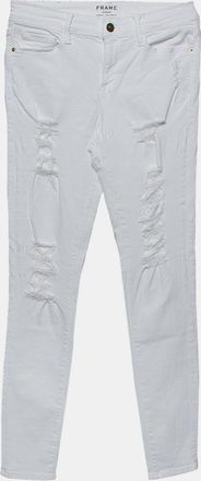 Frame Denim Frame White Denim Le Skinny De Jeanne Jeans