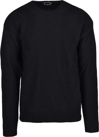 Daniele Alessandrini Truien & Vesten, Heren, Zwart, L, Wol, Round-neck Truien