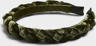 Simons Womens Braided velvet headband