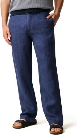 Rodd & Gunn Linen Resort Pants in Navy at Nordstrom, Size 36