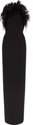 The Attico Black Embellished Full Length Dress