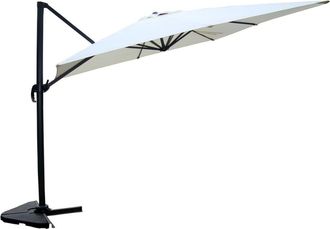 Concept Usine Sombrilla crudo desplazada cuadrada 3 x 3 m giratoria 360