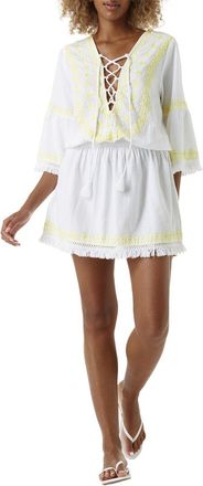 Melissa Odabash Martina Linen-Blend Short Dress