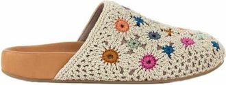The Sak Bolinas Crochet Clog Shoe in Natural Multi Flowers at Nordstrom, Size 11