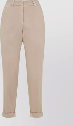 PESERICO pants cotton rolled cuffs