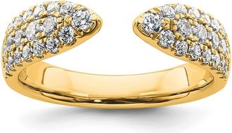 Diamond2Deal 14k Gold Lab Grown Diamond Wedding Band Ring 3/4Ct Clarity- VS Color- D-E