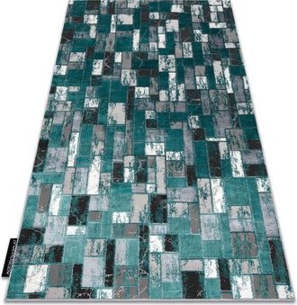 RugsX Tappeto De Luxe Moderno 6768 Geometrico - Structural Verde / Antracite Green 200x290 Cm