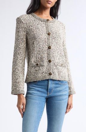 Veronica Beard Rexton Cardigan in Dove Multi at Nordstrom, Size X-Small