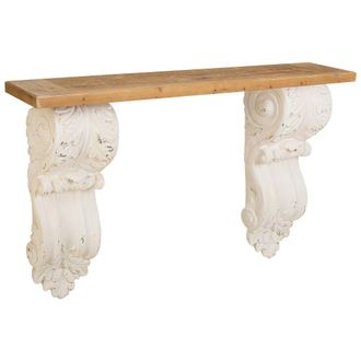 Wanderlust Deco Recibidor De Madera Blanco 153x32.5x93