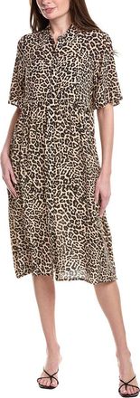 Johnny Was Flutter Sleeve Silk Dress