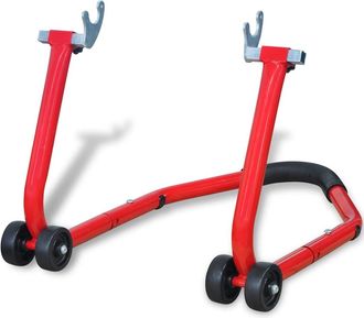 vidaXL Caballete Trasero Para Motocicleta Color Rojo Vidaxl