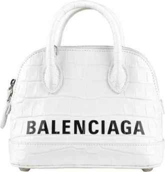 Balenciaga Ville Handbag - Dames - Handtassen - Wit - ONE Size - Leer - Tassen