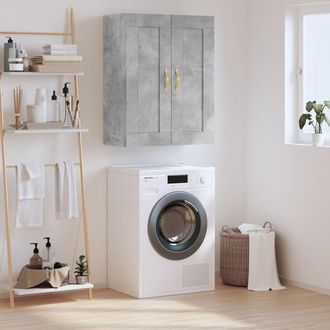 vidaXL Armario De Pared Madera Ingenier&iacute;a Gris Hormig&oacute;n 69,5x34x90 Cm Vidaxl