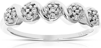 Vir Jewels 1/8 cttw Lab Grown Diamond Wedding Band in Sterling Silver For Women