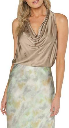 Matty M Capri Cowl Neck Top in Mocha at Nordstrom Rack, Size X-Small