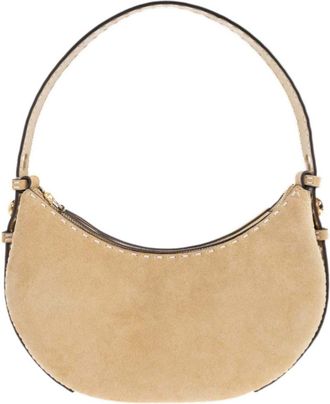 Tory Burch Beige Romy Half Moon Medium Shoulder Bag