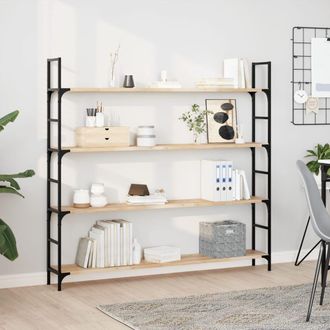 Berkfield Home Floating Shelves 4 pcs 160x20x2 cm Untreated Solid Wood Acacia in Brown | Size: 160 x 20 x 2 cm