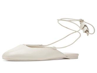 Kate Spade New York Eloise Ankle Wrap Mule Flats Womens Sandals Cream : 7.5 M, Leather
