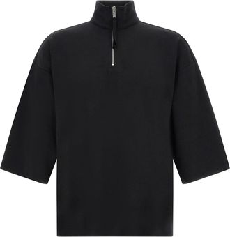 Thom Krom M S 196 Sweatshirt - Heren - Vesten met rits - Zwart - S - Katoen - Hoodies & sweatvesten