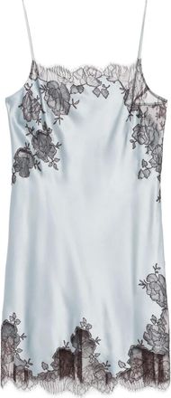 Carine Gilson Abito stile sottoveste in raso - Blu