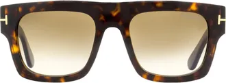 Tom Ford TF711 Flat Top Acetate Sunglasses - Brown