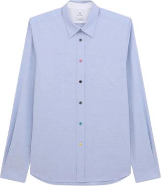 Paul Smith Stijlvol Overhemd - Heren - Casual Overhemden - Blauw - L - Katoen - Overhemden