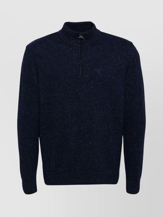 Barbour wool silk half zip jumper