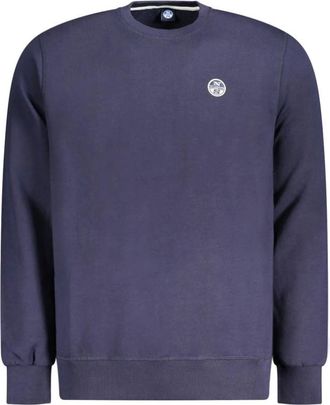 North Sails Truien & Vesten, Heren, Blauw, M, Katoen, Blauwe Katoenen Trui