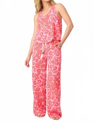 PJ Salvage Bali Bay Floral Tank Top In Sorbet