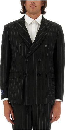 Family Fir$t Milano Blazer Double Breast Striped - Heren - Blazers - Zwart - M - Jassen