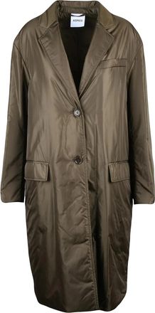 Aspesi Khaki Polyamide Padded Soju Overcoat