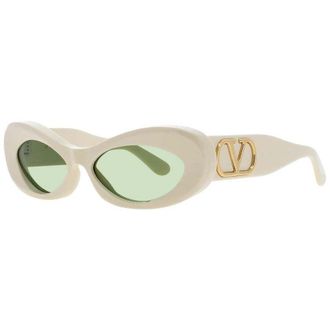 Valentino Ladies Green Rectangular Sunglasses VLS178B