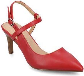 Journee Collection Scipio Pointed Toe Pump - Extra Wide Width Available in Red at Nordstrom Rack, Size 8.5
