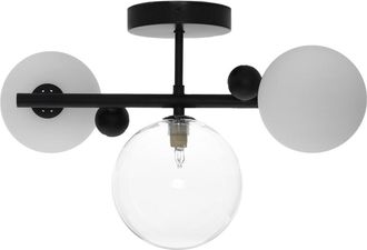 Oresteluchetta Lámpara de araña de acero pintado de negro cm. L.41 p.27 h.27