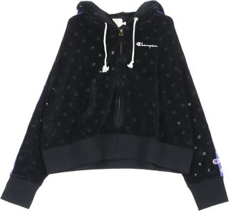 Champion Zwarte Hoodie voor vrouwen - Dames - Vesten met rits - Zwart - M - Hoodies & sweatvesten