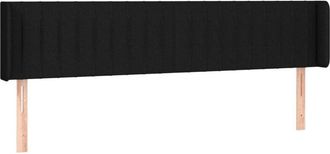 vidaXL Cabecero Con Led De Tela Negro 183x16x78/88 Cm Vidaxl