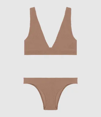 Sorbet Island Maillot de Bain Bikini Aqua Marron Chocolat