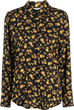Tommy Hilfiger Regular Crepe Rose Shirt - Dames - Overhemden - Veelkleurig - S - Overhemden