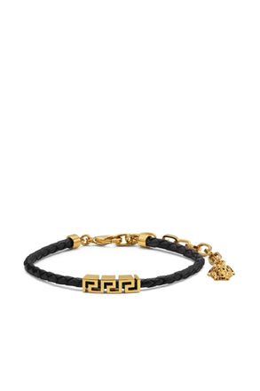 Versace MEDUSA LEATHER + METAL BRACELET Size: OS, colour: GOLD
