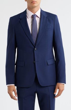BOSS Houston Navy Wool Sport Coat in Open Blue at Nordstrom, Size 36 Short