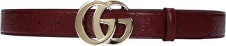 Gucci Damess Riem Leer Rood/Bordeaux
