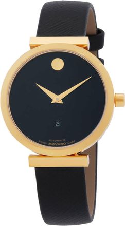 Movado Museum Classic Automatic Black Dial Ladies Watch 0607676