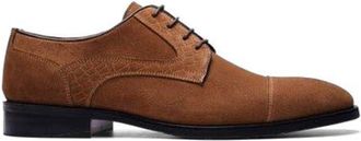Carlos By Carlos Santana Havens Cap-toe Derby in Tabacco Brown Suede at Nordstrom, Size 11.5