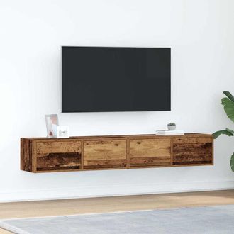 Berkfield Home TV Cabinets 2 pcs Old Wood 80x31x25.5 cm Engineered Wood in Brown